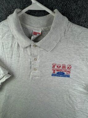 VTG Ford Trucks The Best Never Rest Polo Shirt Gray 2XL USA Made Hartwell Men